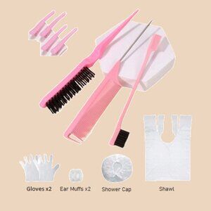 💮3/$20💮 13 pcs Pink Hair Styling Dye Comb Brush Set
